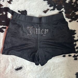 NWOT Juicy Couture Black Velvet Shorts